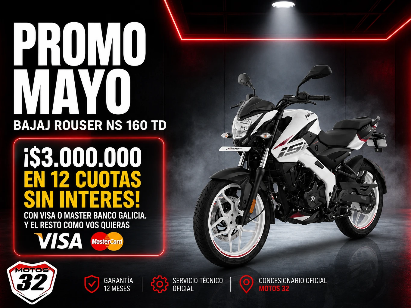 Bajaj Rouser NS 160 TD 0km en oferta
