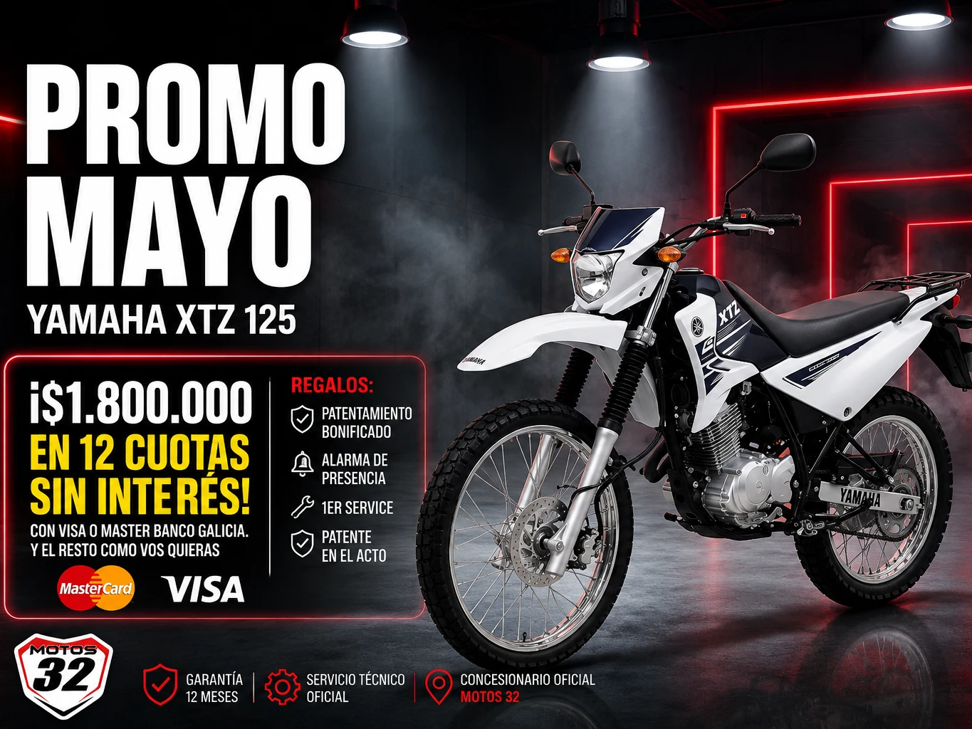 Yamaha XTZ 125 0km en oferta